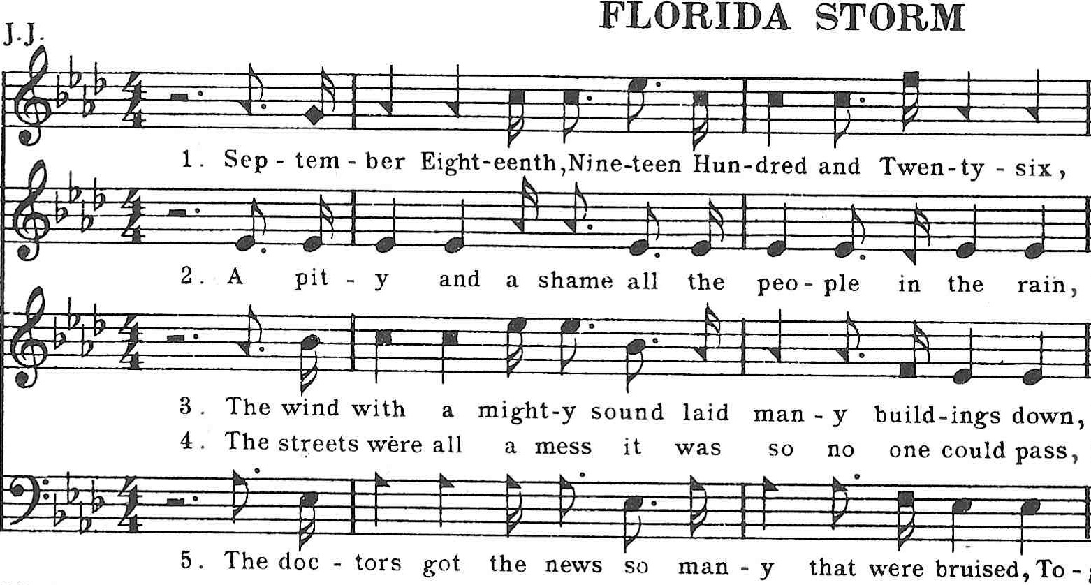 Tune Florida Storm from <I>The Colored Sacred Harp</I>