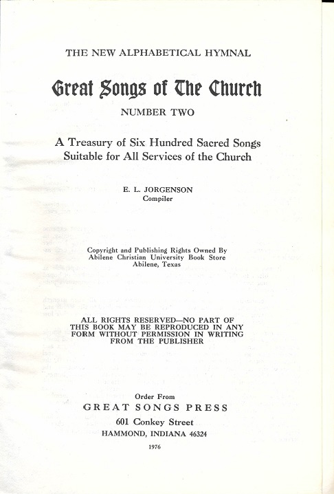 Great Songs of the Church