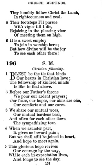 A sample page from Eld. B. Lloyd's <I>Primitive Hymns</I>