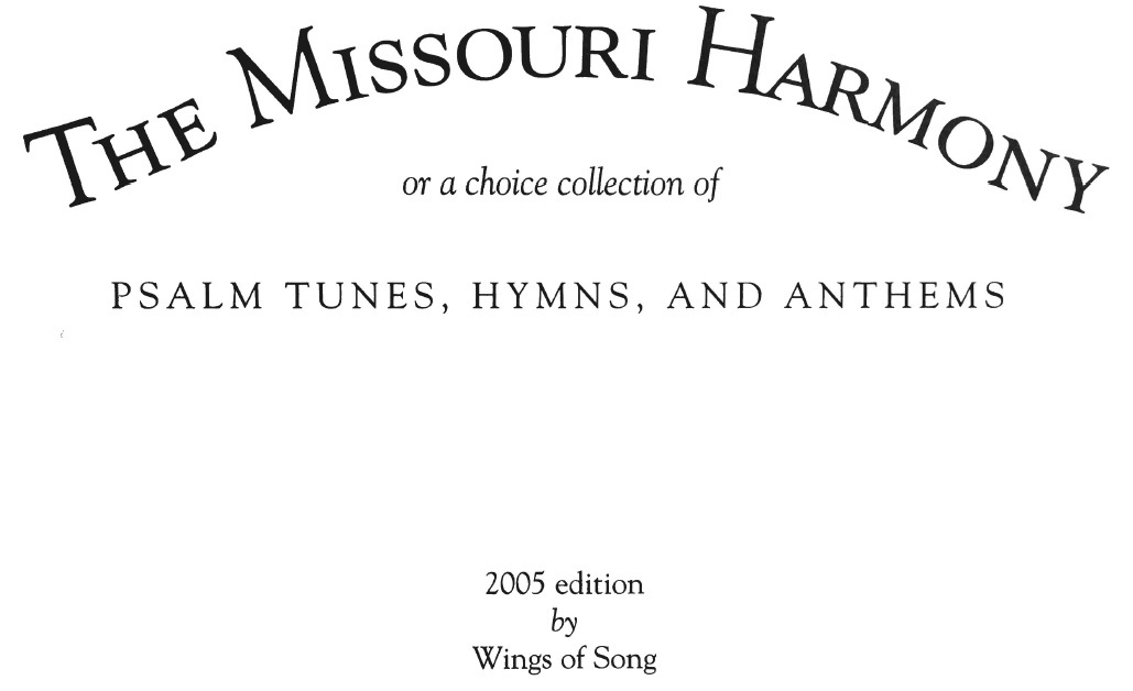 Title page for The Missouri Harmony