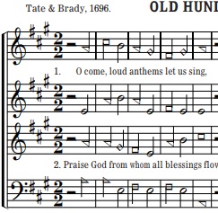 Tune Old Hundred from <I>The Sacred Harp, Revised Cooper Edition</I>