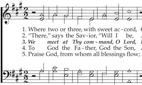 Tune Old Hundred from <I>The Good Old Songs</I>