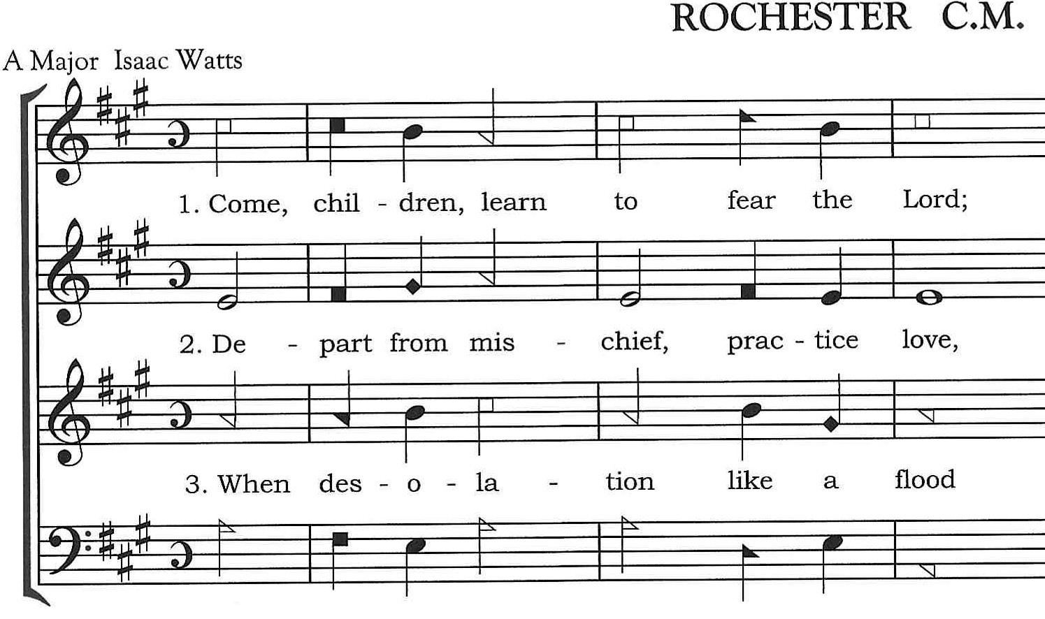 Tune Rochester from <I>The Missouri Harmony</I>